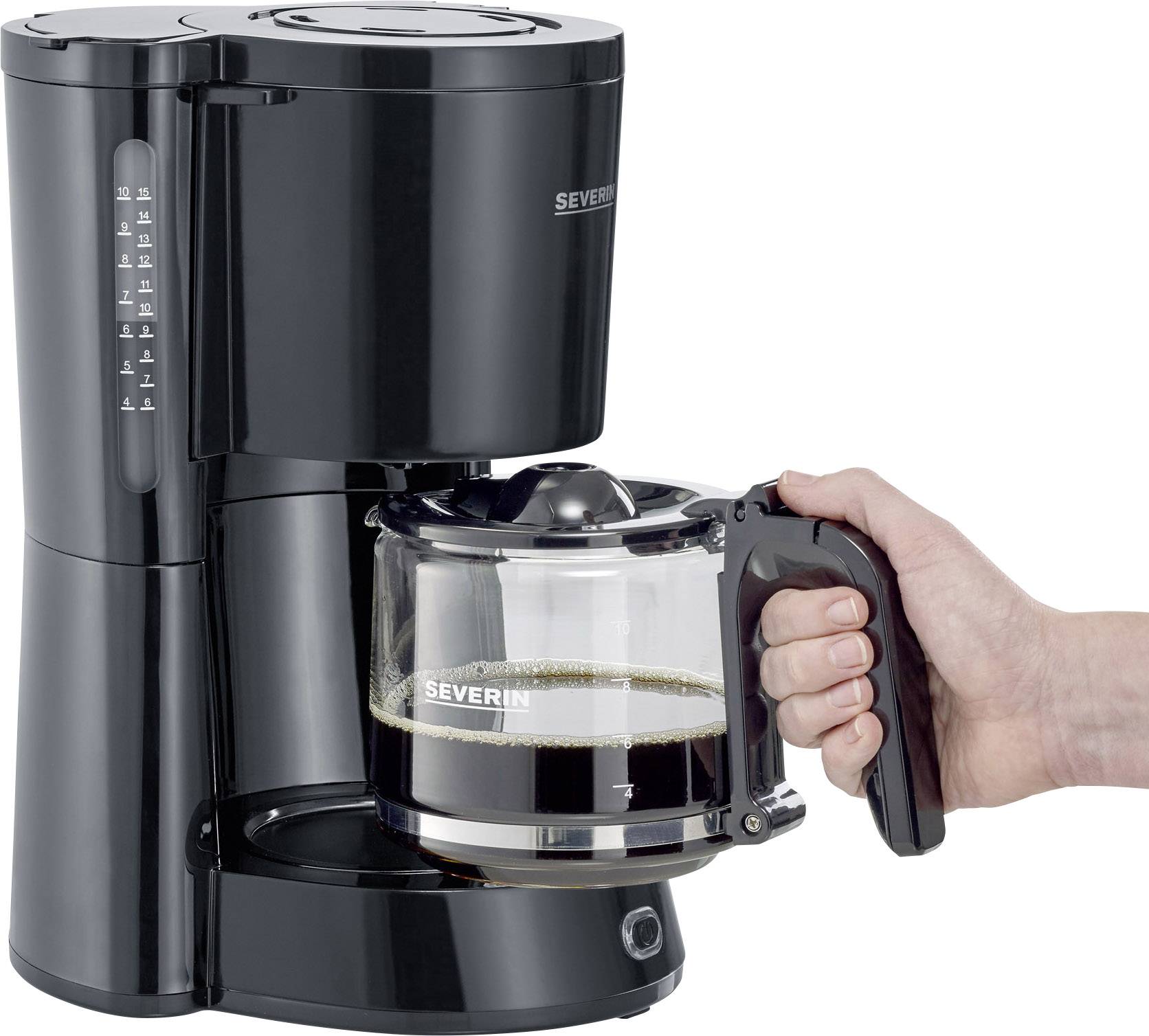 Severin KA 4815 Kaffeemaschine Schwarz Fassungsvermögen Tassen=10 Warmhaltefunktion