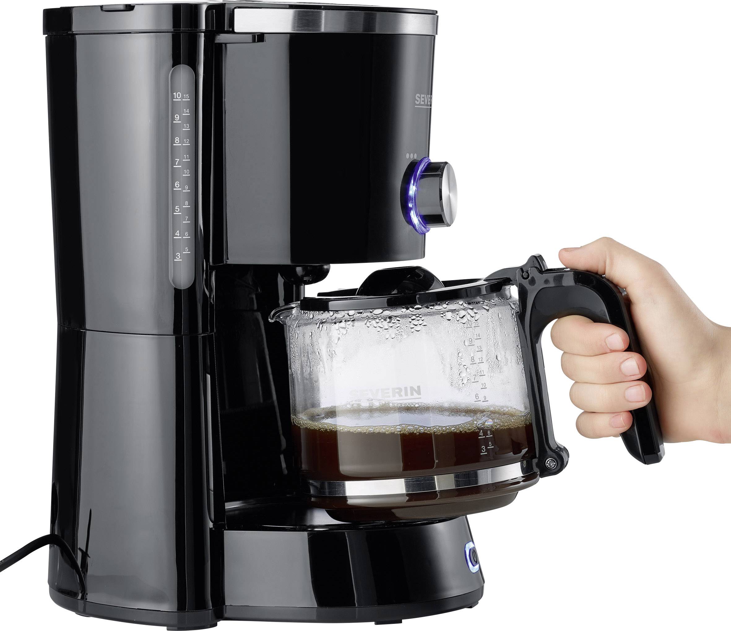 Severin KA 4820 TypeSwitch Kaffeemaschine Schwarz Fassungsvermögen Tassen=10