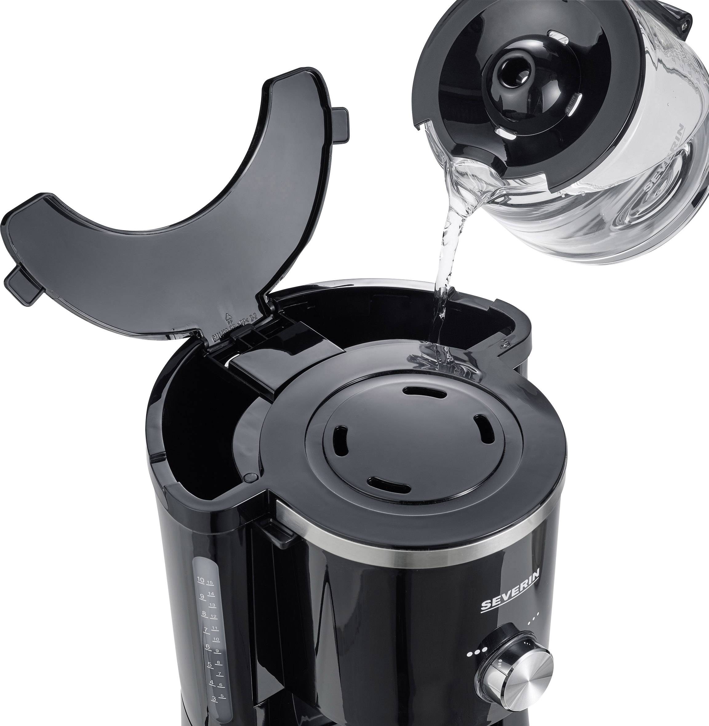 Severin KA 4820 TypeSwitch Kaffeemaschine Schwarz Fassungsvermögen Tassen=10