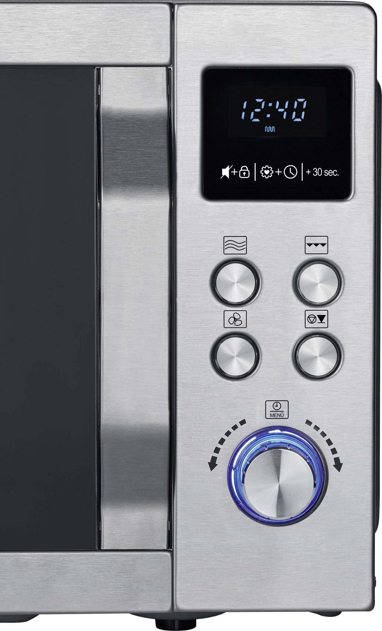 Severin MW 7754 Mikrowelle Edelstahl (gebürstet) 900 W Grillfunktion, Heißluft-Funktion