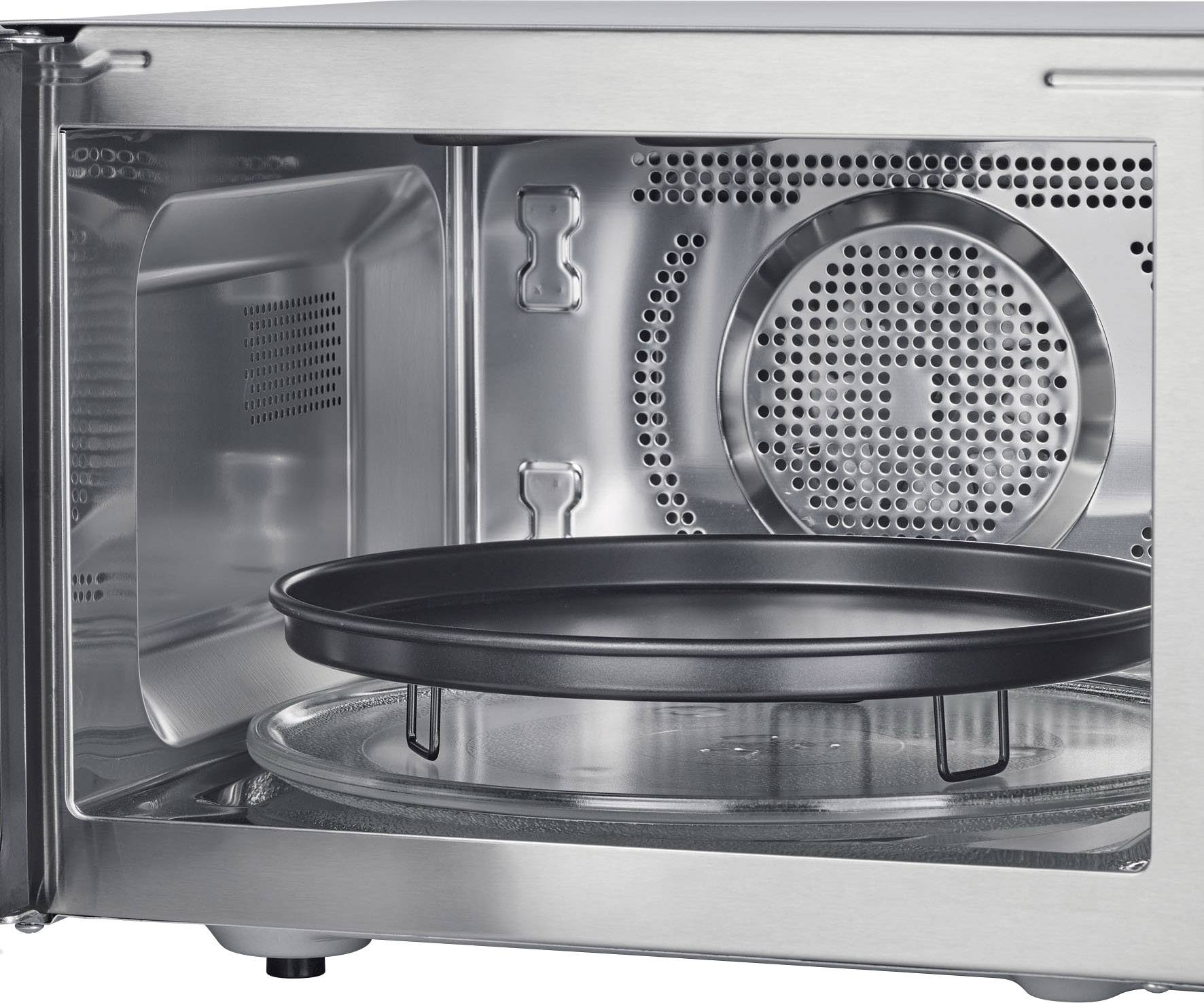 Severin MW 7754 Mikrowelle Edelstahl (gebürstet) 900 W Grillfunktion, Heißluft-Funktion