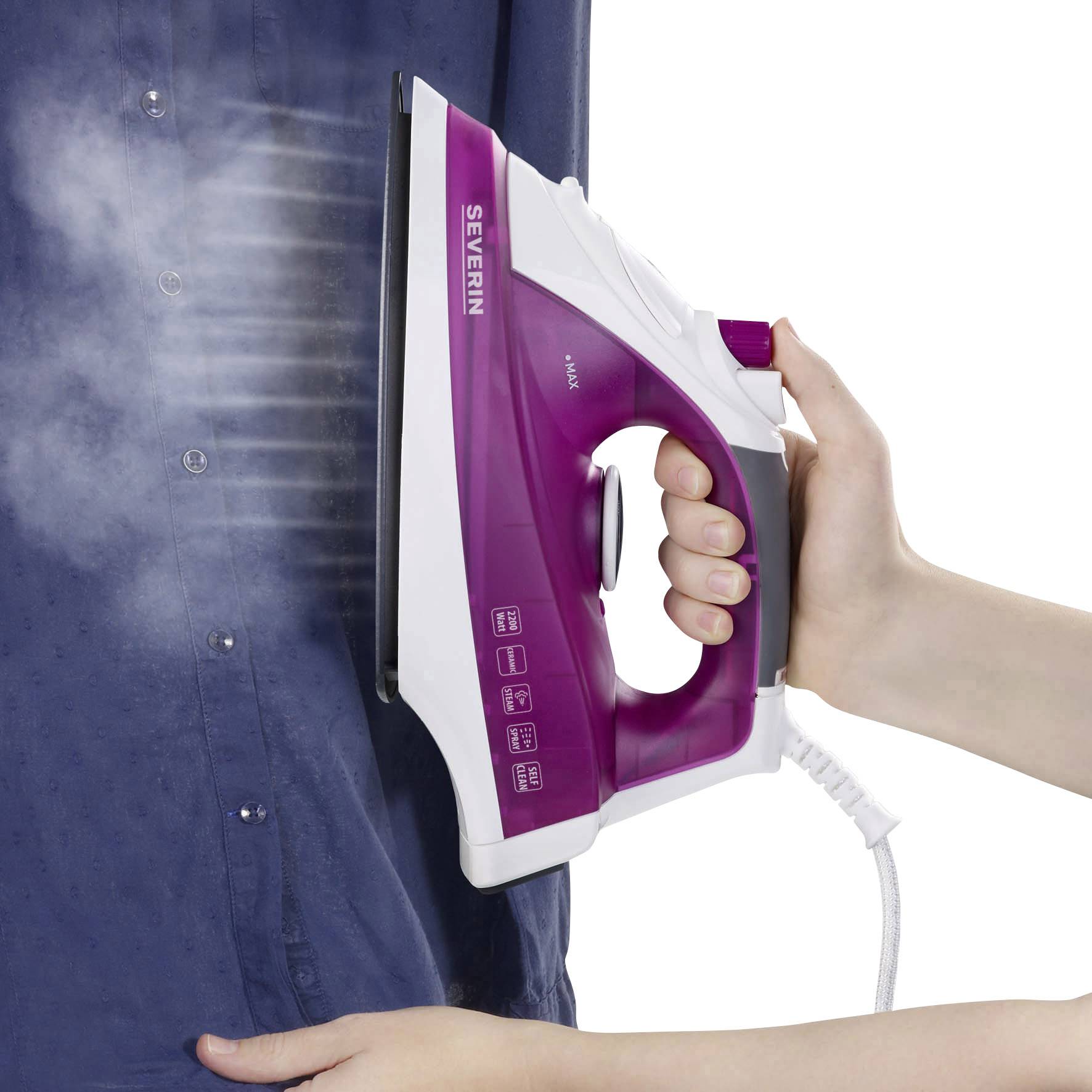 Severin BA 9659 Dampfbügeleisen Violett, Weiß 2200W