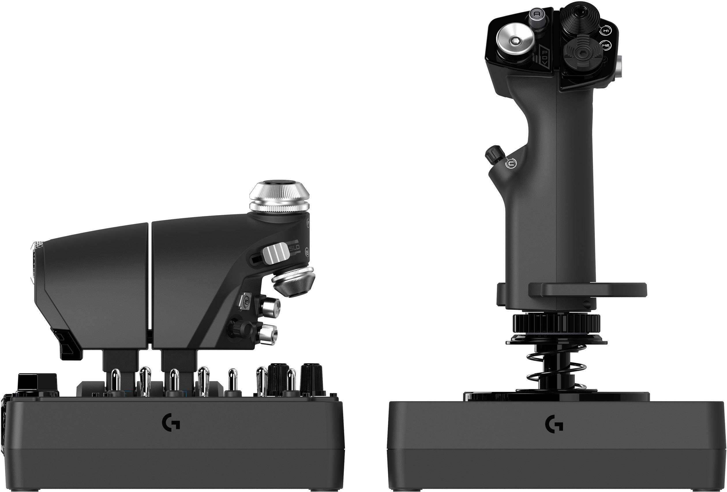 Logitech Gaming Pro Flight X56 Rhino Flugsimulator-Joystick USB PC Schwarz inkl. Schieberegler