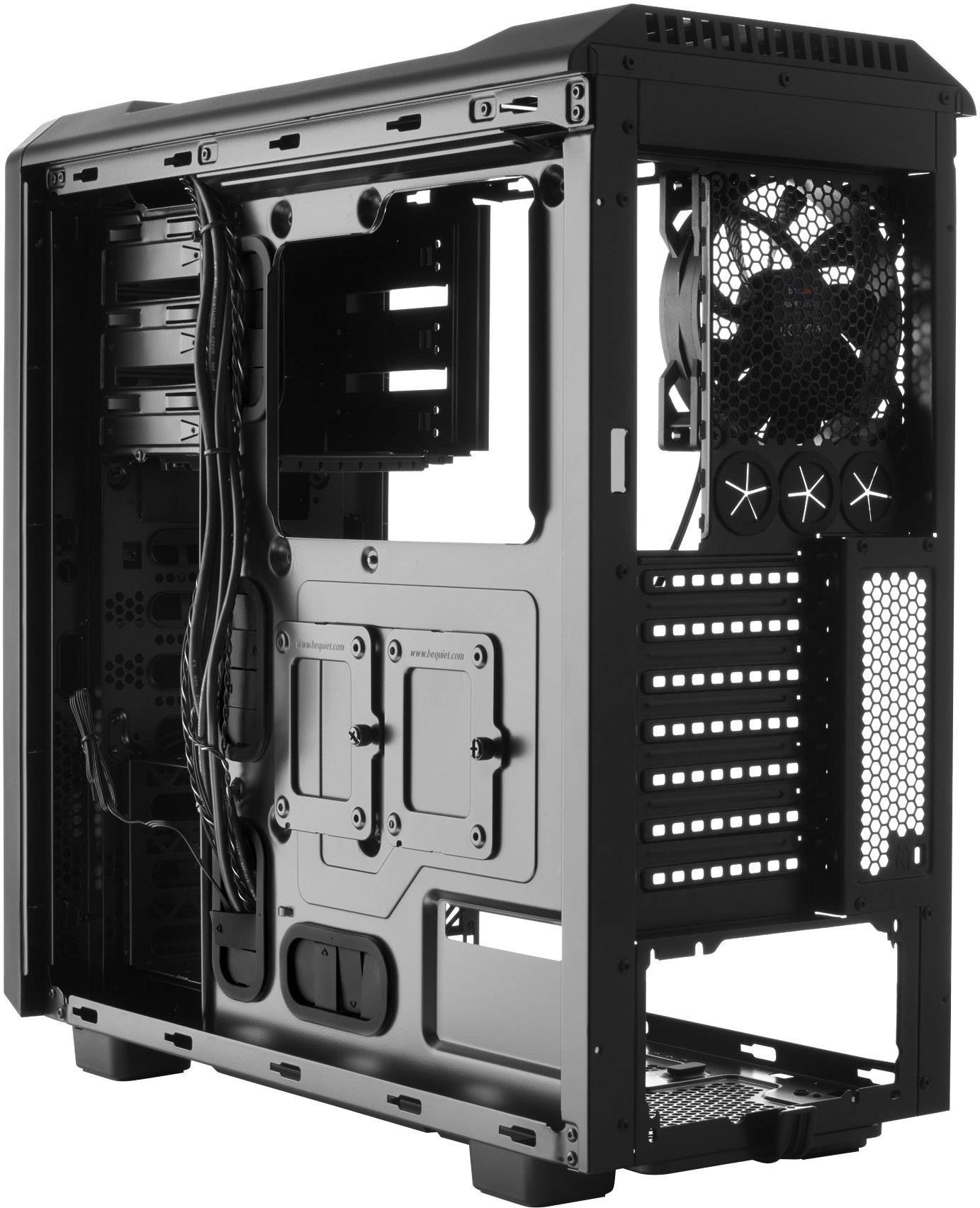 BeQuiet Silent Base 600 Midi-Tower Gaming-Gehäuse Schwarz 2 vorinstallierte Lüfter, Seitenfenster, Werkzeugfreie