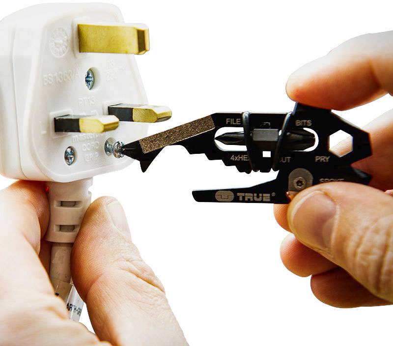 True Utility Fishface TU206 Multitool  Anzahl Funktionen 18 Schwarz