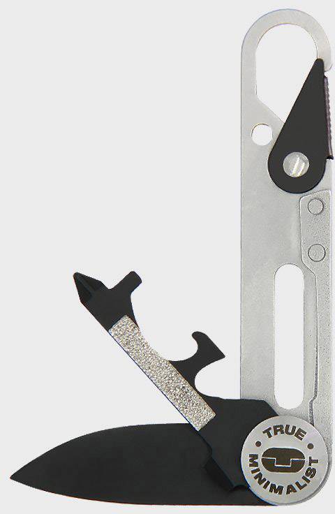 True Utility Minimalist TU208 Multitool Anzahl Funktionen 7 Edelstahl, Schwarz
