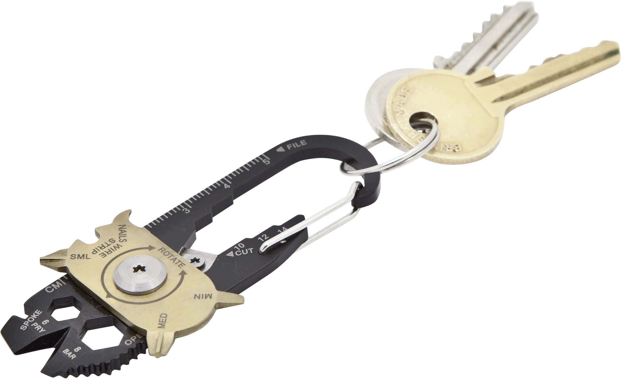 True Utility FIXR TU200B Multitool Anzahl Funktionen 18 Schwarz, Gold