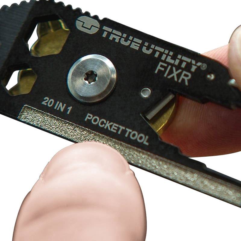 True Utility FIXR TU200B Multitool Anzahl Funktionen 18 Schwarz, Gold