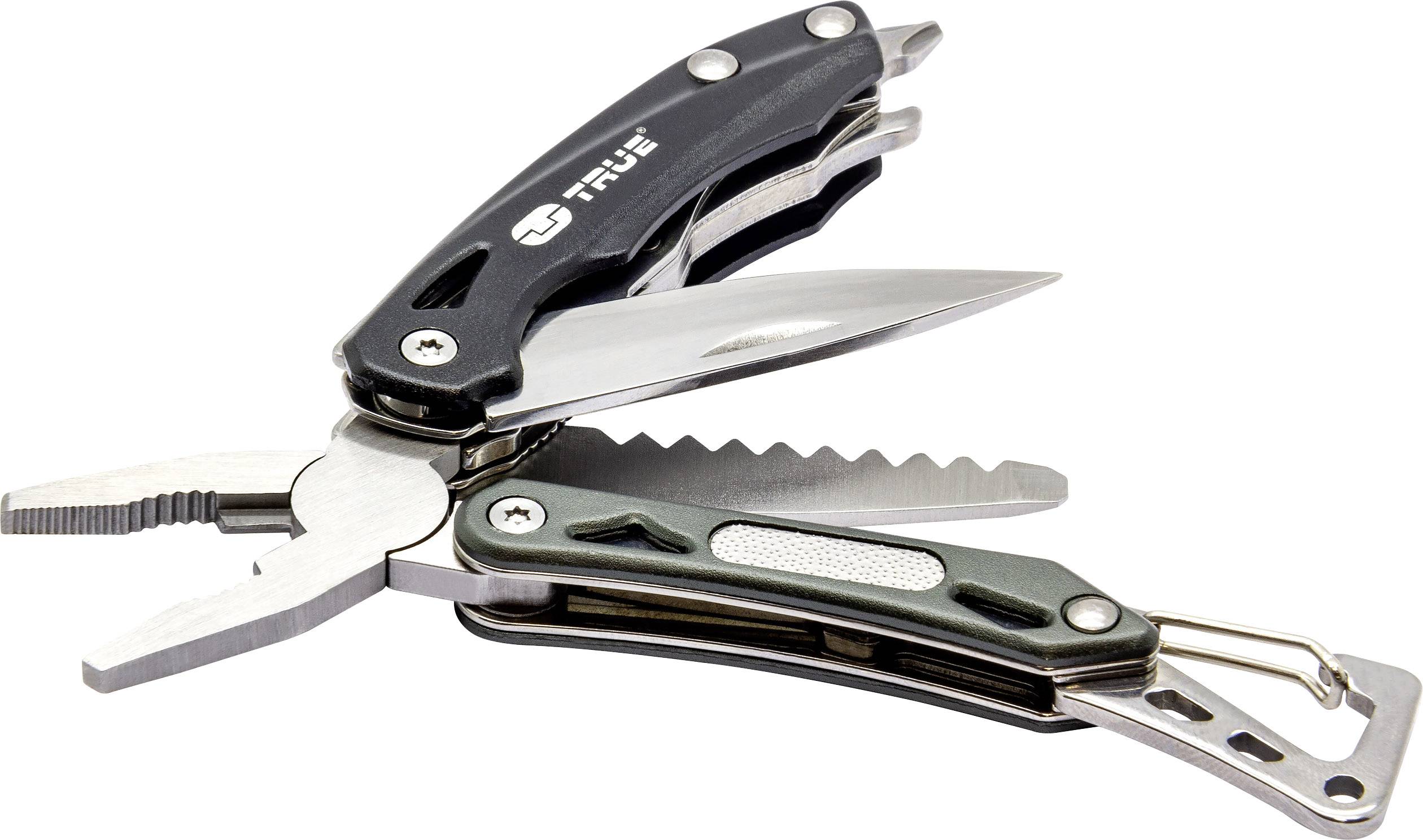 True Utility Seven & Nebo Lil-Larry TU180CP1 Multitool Anzahl Funktionen 8 Schwarz, Edelstahl