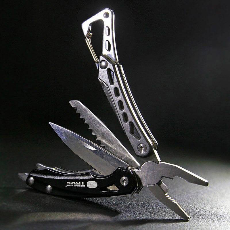True Utility Seven & Nebo Lil-Larry TU180CP1 Multitool Anzahl Funktionen 8 Schwarz, Edelstahl