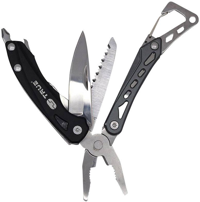 True Utility Seven & Nebo Lil-Larry TU180CP1 Multitool Anzahl Funktionen 8 Schwarz, Edelstahl