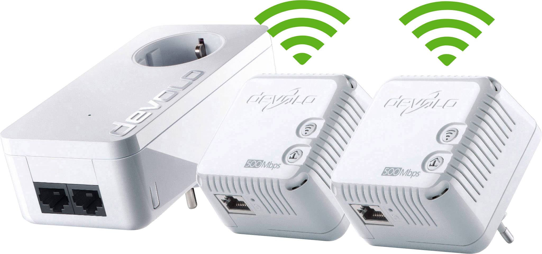 Devolo Multiroom WiFi Kit Powerline WLAN Network Kit 500 MBit/s