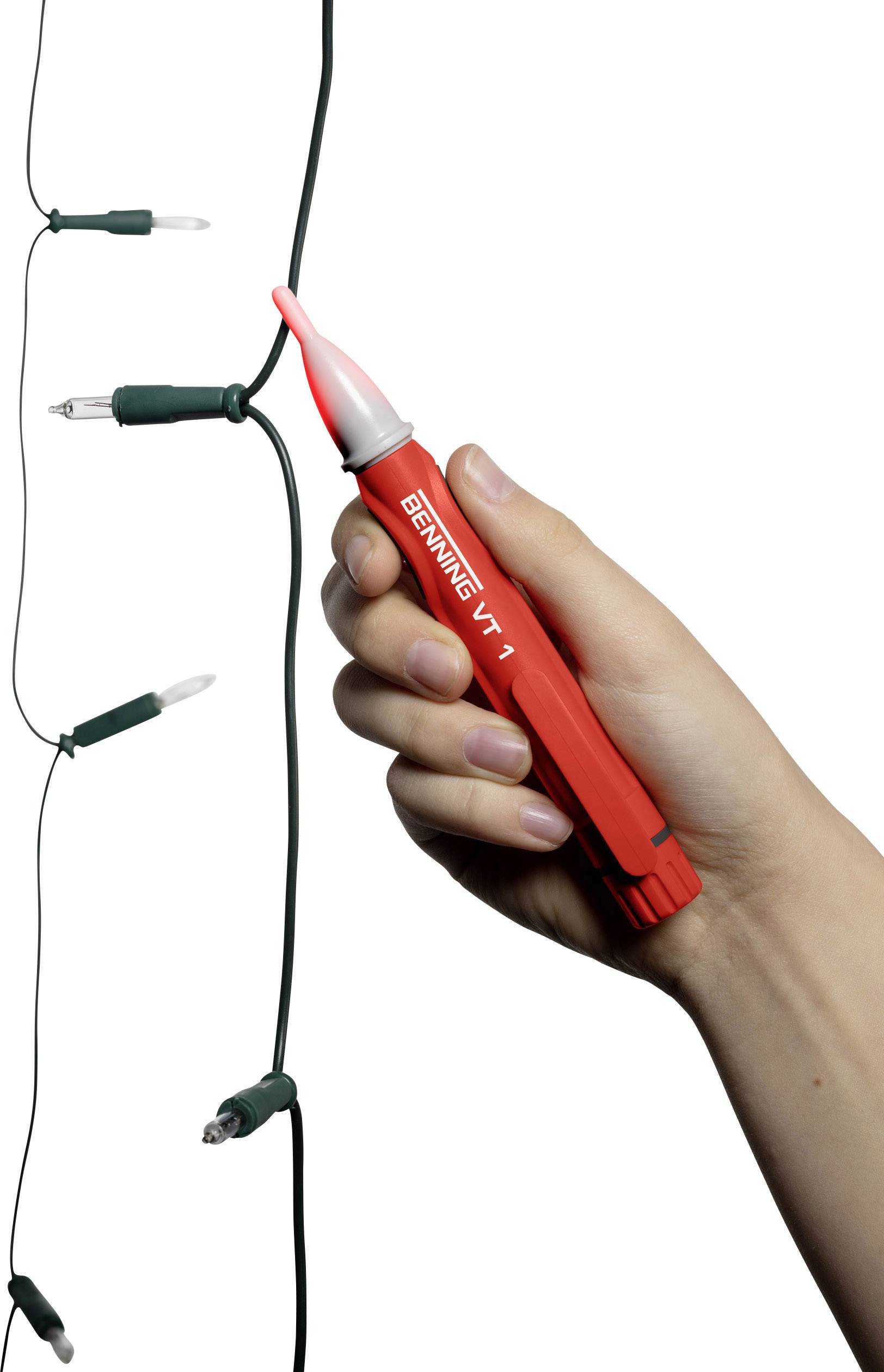 Benning VT 1 Berührungsloser Spannungsprüfer CAT III 1000 V, CAT IV 600 V Akustik, LED