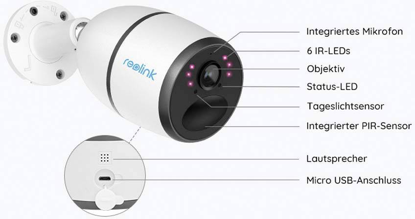 Reolink Go 4G LTE rlgo00 GSM IP  Überwachungskamera  1920 x 1080 Pixel