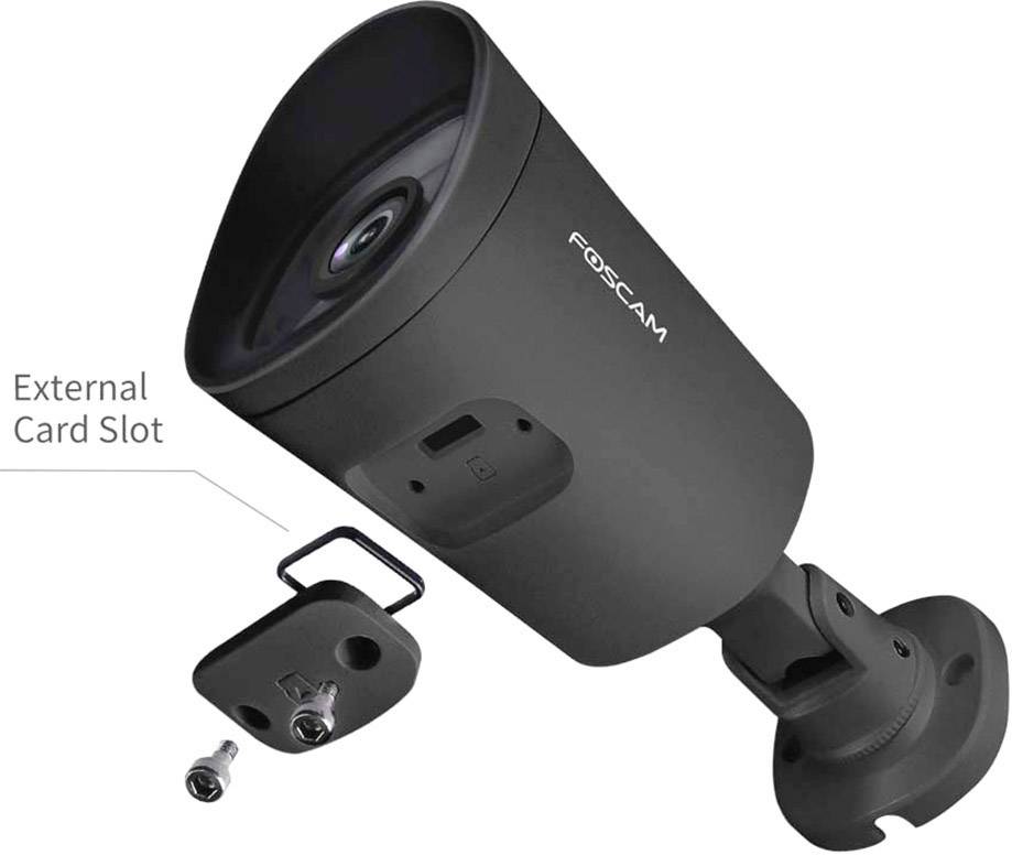 Foscam G4P OutdoorÜberwachungskamera Schwarz[4 MP Super HD WLAN 1x LAN