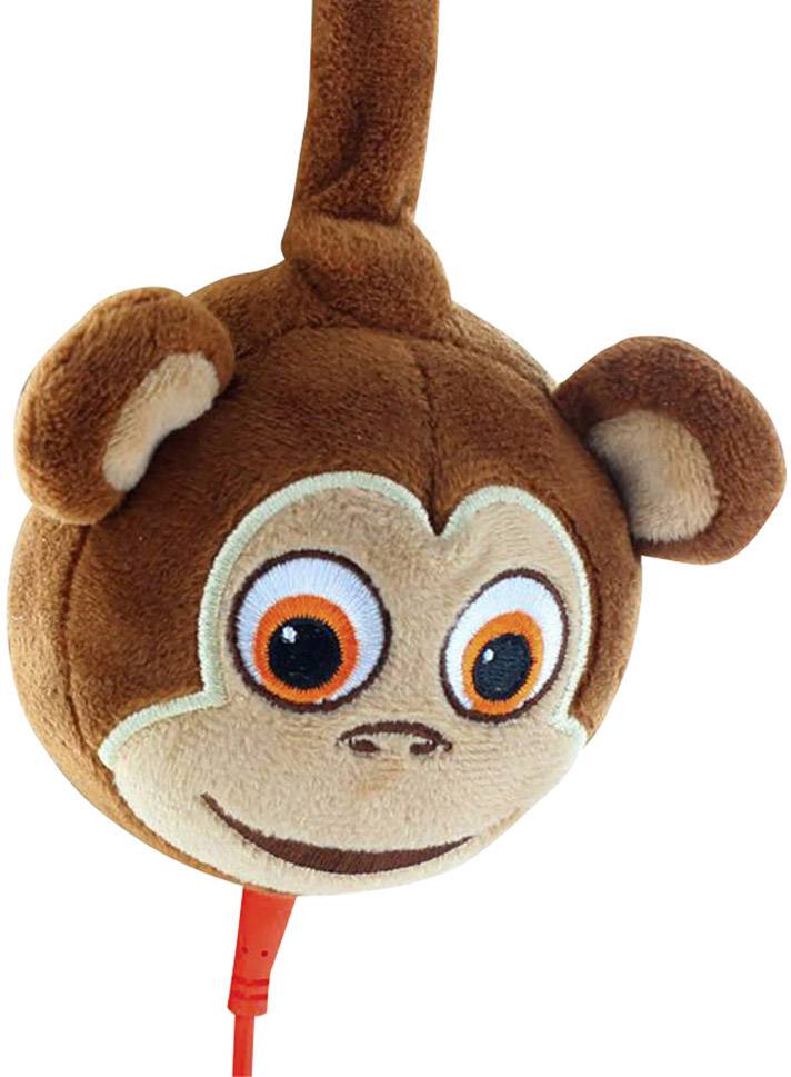 Plush Monkey Kinder On Ear Kopfhörer On Ear Lautstärkebegrenzung Braun