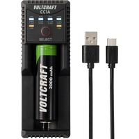 VOLTCRAFT CC1A Rundzellen-Ladegerät NiMH, LiIon, LiFePO, NiCd Mignon (AA), Micro (AAA), Baby VOLTCRAFT CC1A Rundzellen-Ladegerät NiMH, LiIon, LiFePO, NiCd Mignon (AA), Micro (AAA), Baby