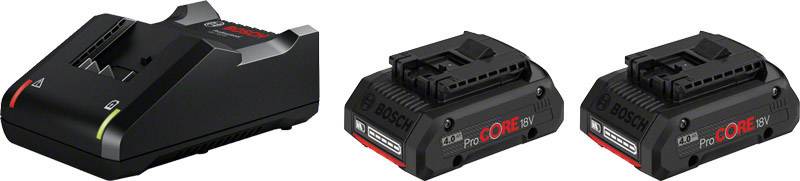 Bosch Professional 1600A01BA3 2x ProCORE18V 4.0Ah + GAL 18V-40 Professional Werkzeug-Akku und Ladeg