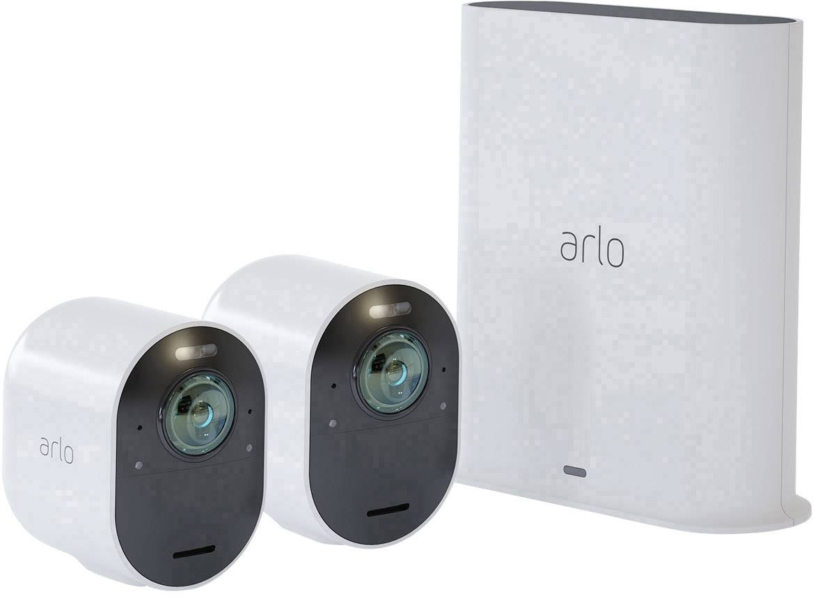 ARLO Ultra VMS5240 VMS5240-100EUS WLAN IP-Überwachungskamera-Set mit 2 Kameras 3840 x 2160 Pix