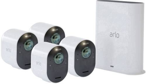 ARLO Ultra VMS5440 VMS5440-100EUS WLAN IP-Überwachungskamera-Set mit 4 Kameras 3840 x 2160 Pixel
