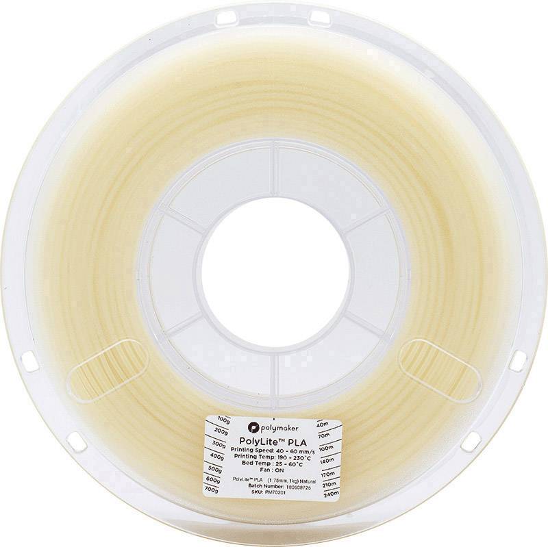 Polymaker 70200 Filament PLA 2.85 mm 1 kg Natur PolyLite 1 St.