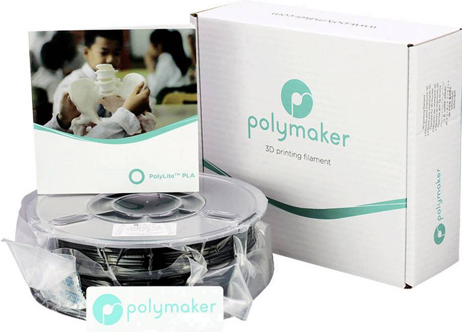 Polymaker 70596 Filament PLA 2.85mm 3kg Schwarz PolyLite 1St.