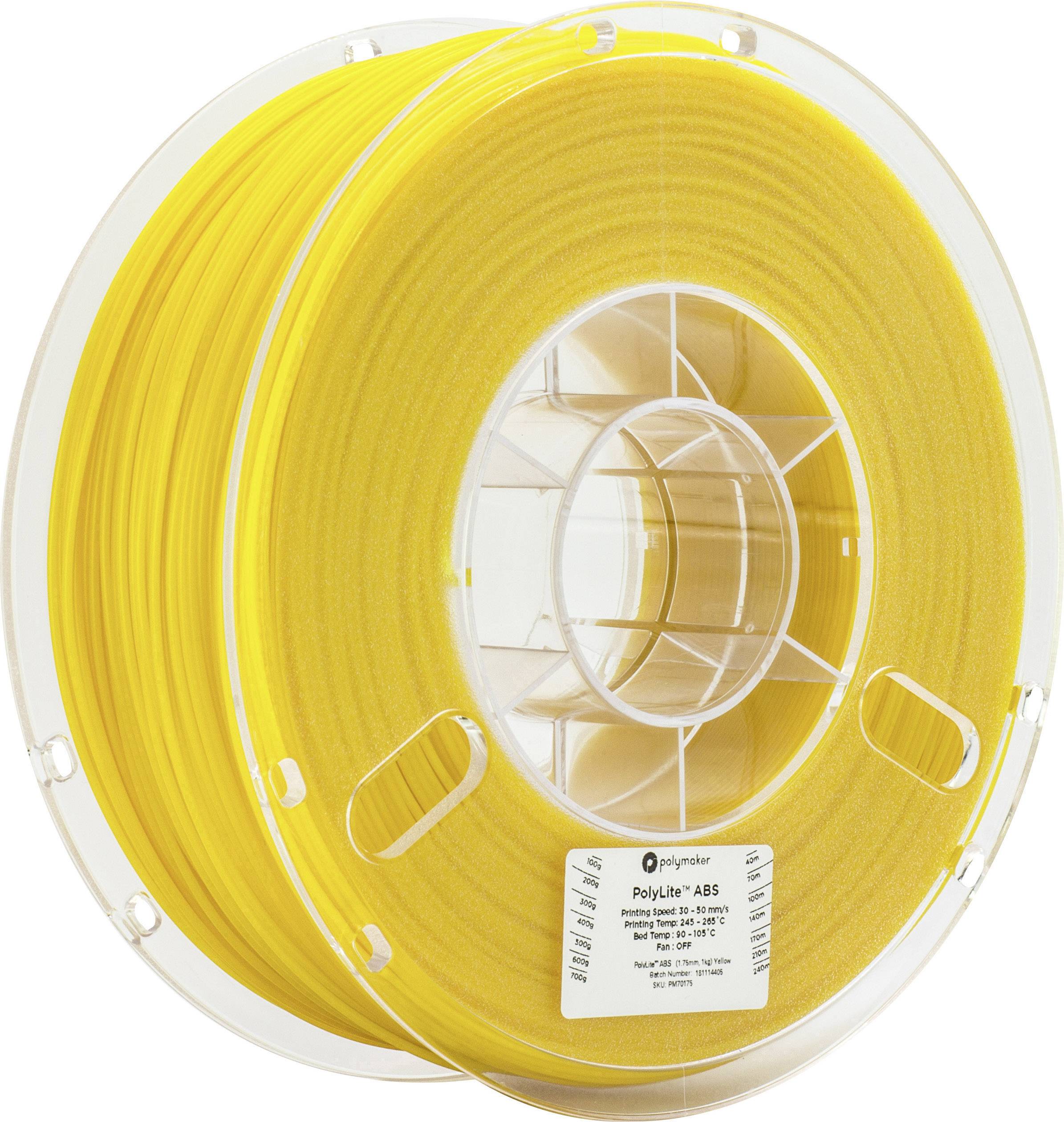 Polymaker 70176 Filament ABS 2.85mm 1kg Gelb PolyLite 1St.
