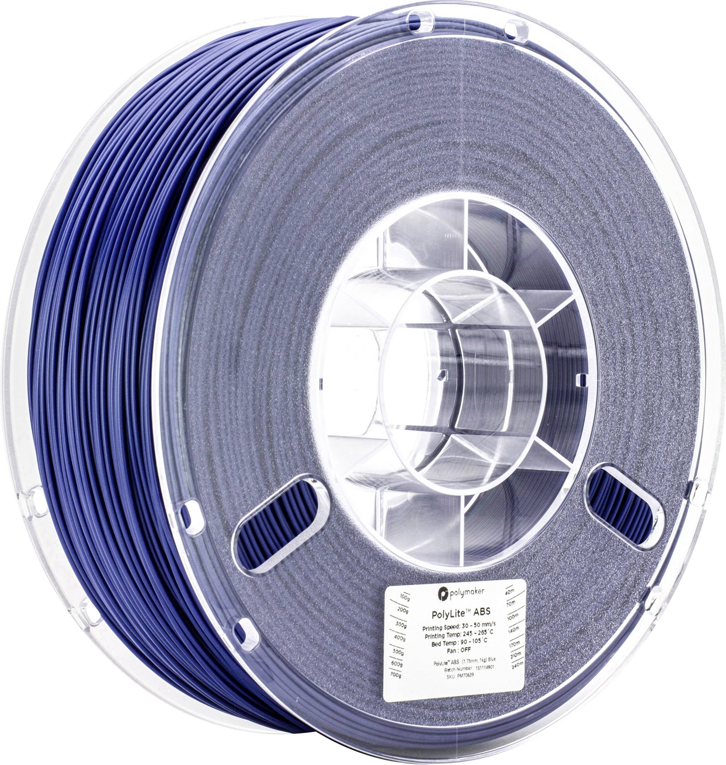 Polymaker 70640 Filament ABS 2.85mm 1kg Blau PolyLite 1St.
