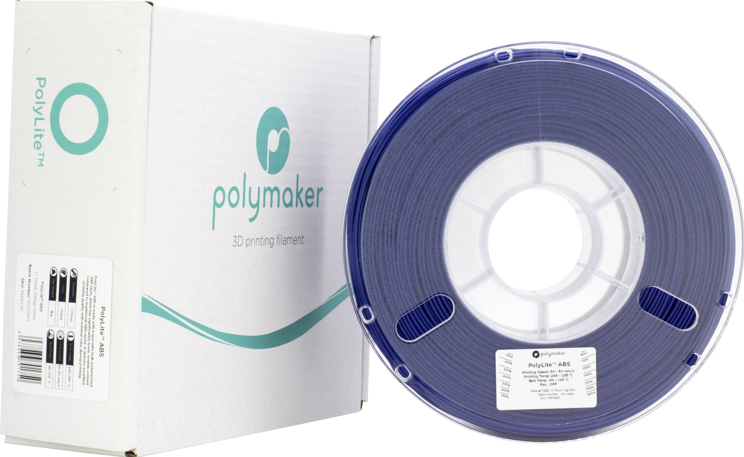 Polymaker 70640 Filament ABS 2.85mm 1kg Blau PolyLite 1St.