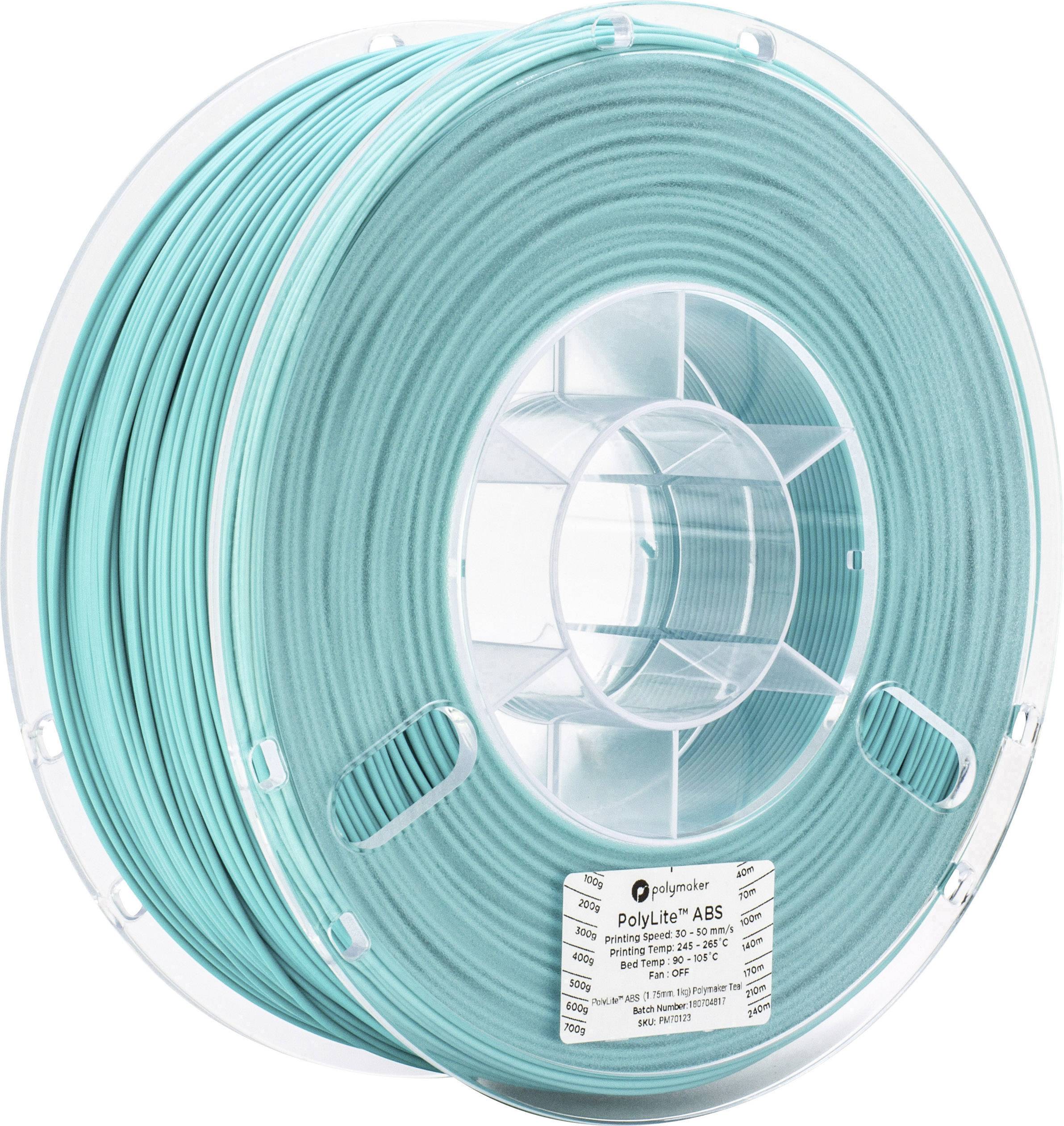 Polymaker 70124 Filament ABS 2.85mm 1kg Blau-Grün PolyLite 1St.