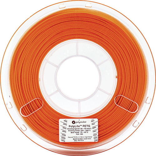 Polymaker 70101 Filament PETG 1.75mm 1kg Orange PolyLite 1St.