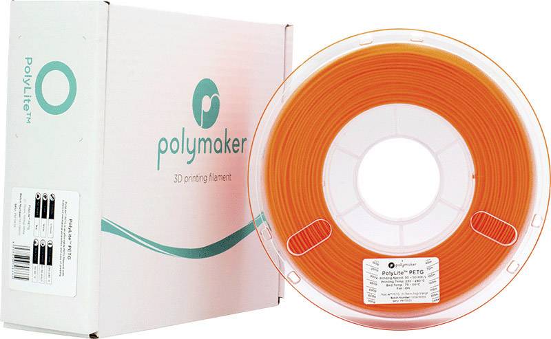 Polymaker 70101 Filament PETG 1.75 mm 1 kg Orange PolyLite 1 St.