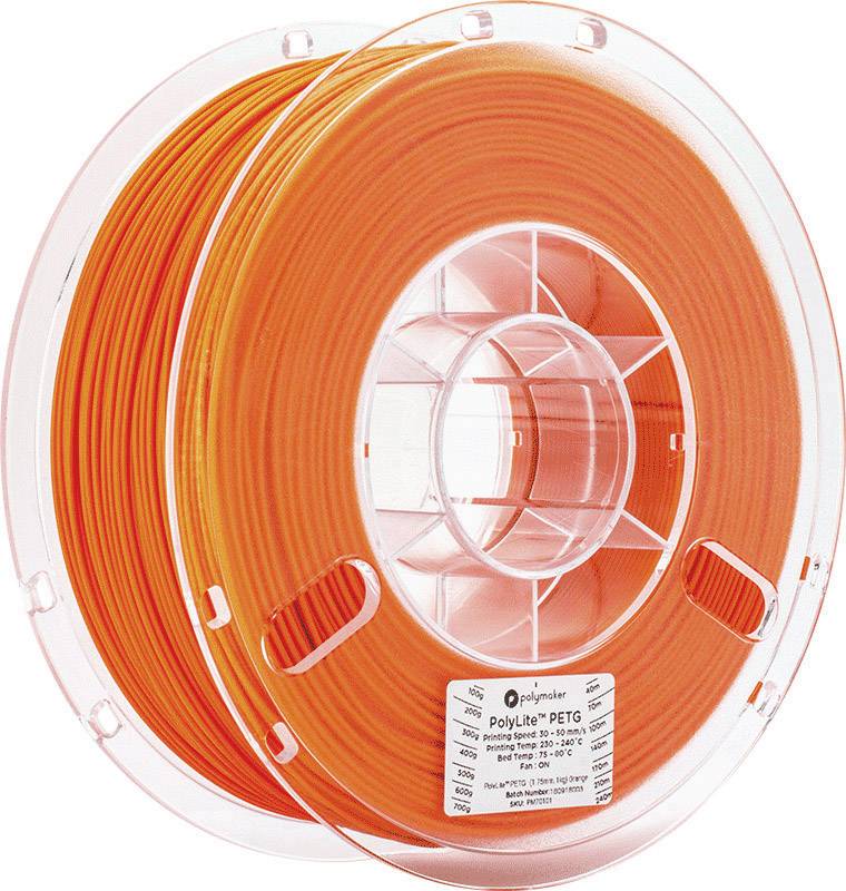 Polymaker 70101 Filament PETG 1.75 mm 1 kg Orange PolyLite 1 St.