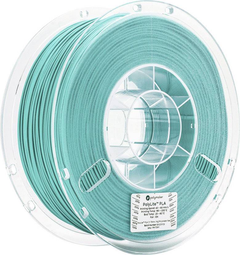 Polymaker 70542 Filament PLA 2.85mm 1kg Blau-Grün PolyLite 1St.