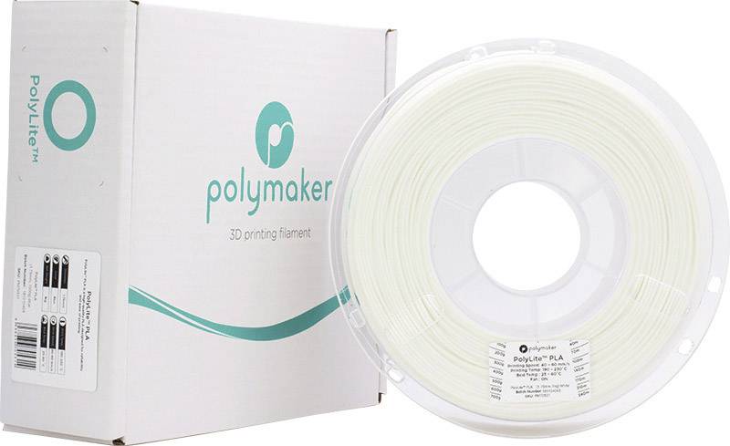 Polymaker Filament PLA 1.75 mm 3 kg Weiß PolyLite 1 St.