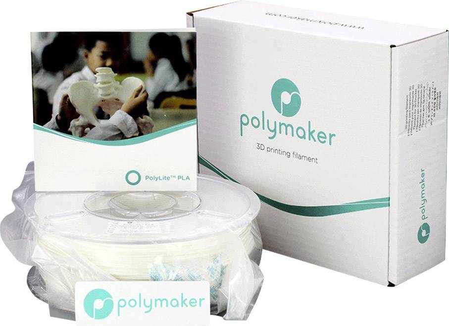 Polymaker Filament PLA 1.75 mm 3 kg Weiß PolyLite 1 St.