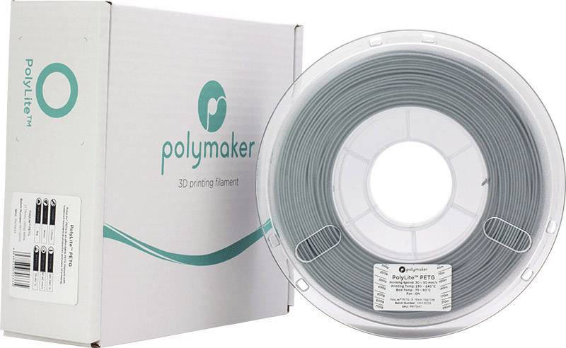 Polymaker 70647 Filament PETG 1.75 mm 1 kg Grau PolyLite 1 St.