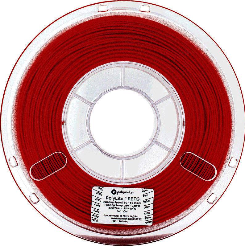 Polymaker 70644 Filament PETG 2.85 mm 1 kg Rot PolyLite 1 St.