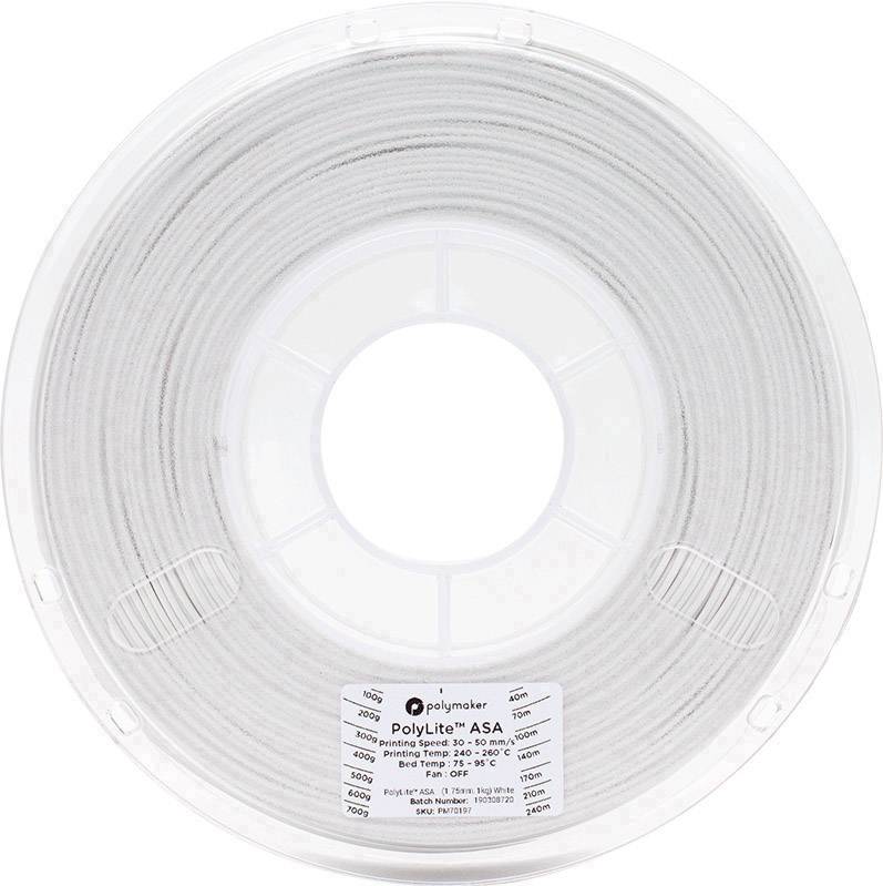 Polymaker 70199 PolyLite Filament ASA UV-beständig, witterungsbeständig 2.85 mm 1000 g Weiß PolyLi