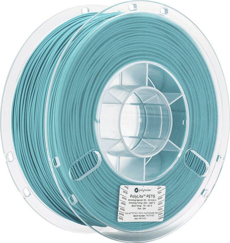 Polymaker 70125 Filament PETG 1.75 mm 1 kg Blau-Grün PolyLite 1 St.
