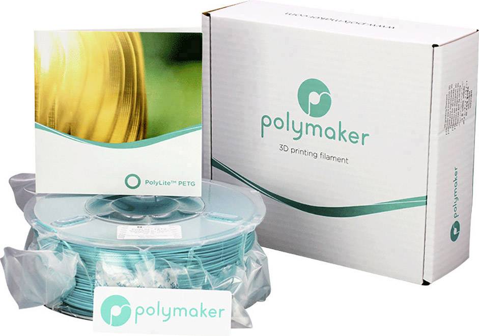Polymaker 70125 Filament PETG 1.75 mm 1 kg Blau-Grün PolyLite 1 St.