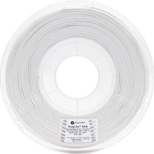 70197 Filament ASA 1.75mm 1kg Weiß PolyLite™ 1St.