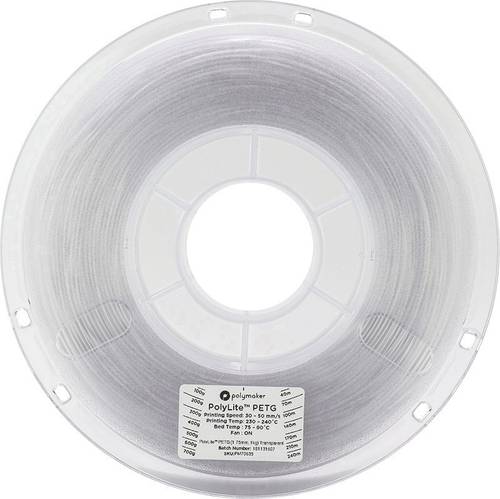 70636 Filament PETG 2.85mm 1kg Transparent PolyLite 1St.