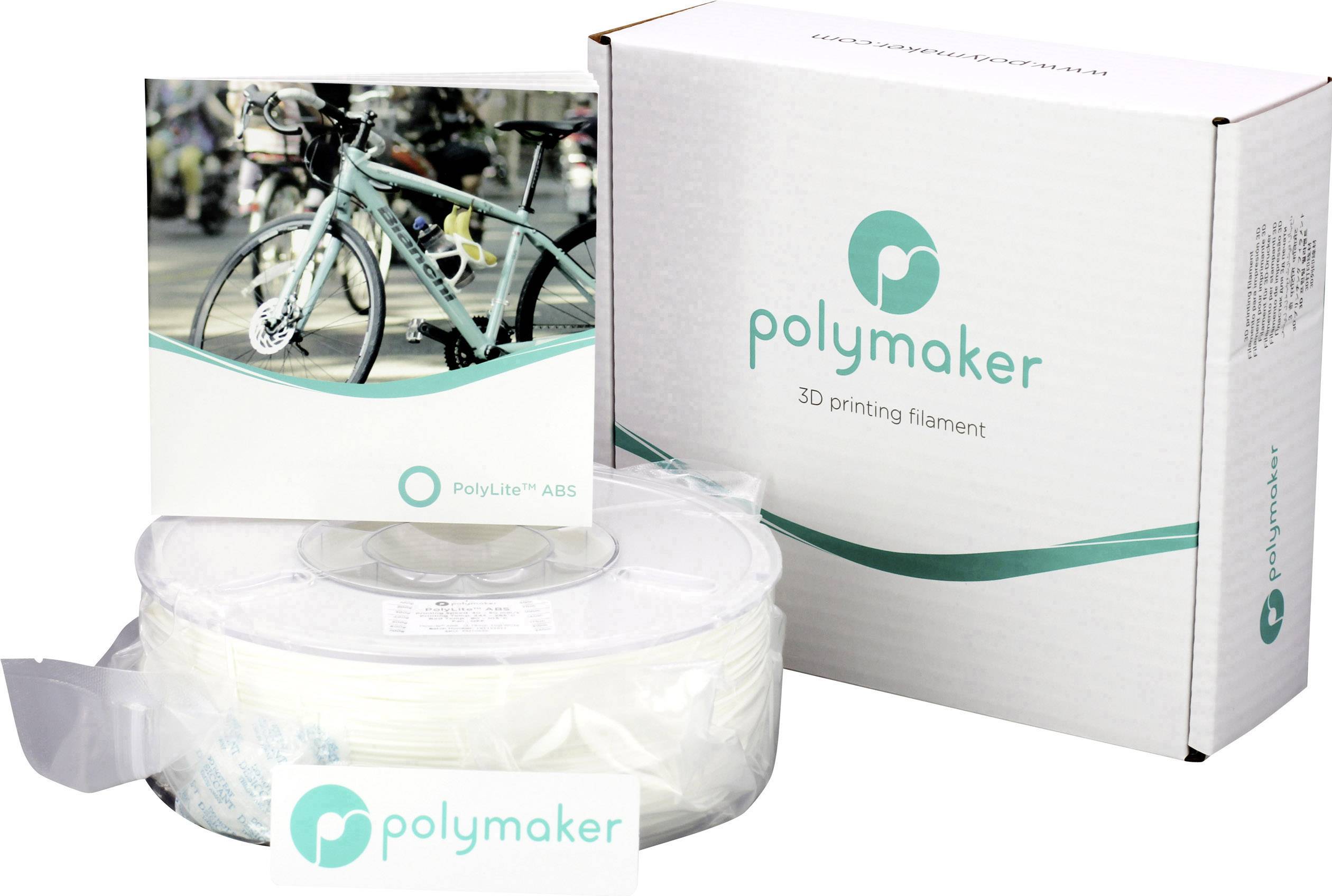 Polymaker 70629 Filament ABS 1.75mm 1kg Weiß PolyLite 1St.