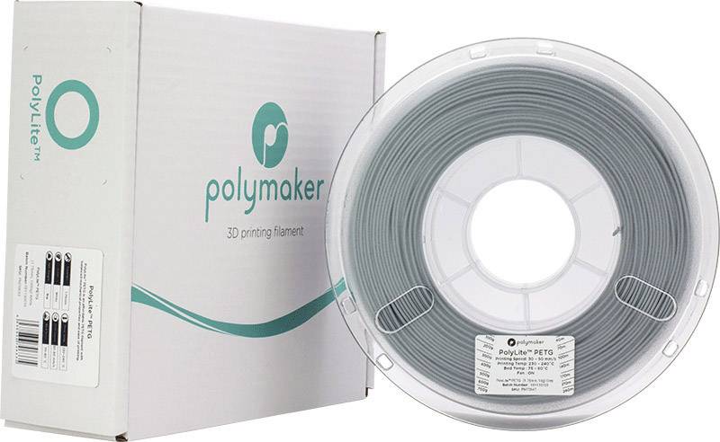 Polymaker 70648 Filament PETG 2.85 mm 1 kg Grau PolyLite 1 St.