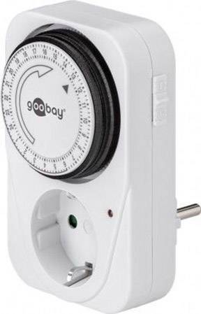 Goobay 51276 Steckdosen-Zeitschaltuhr analog Tagesprogramm 3500 W IP20 Sommer-/Winterzeitumstellung