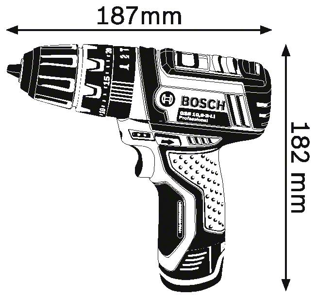 Bosch Professional GSB 12V-15 2-Gang-Akku-Schlagbohrschrauber inkl. 2. Akku