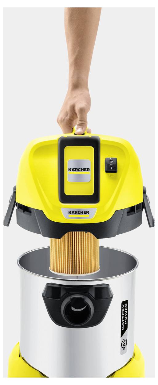 Kärcher Home & Garden WD 3 Battery Premium 1.629-951.0 Nass-/Trockensauger 300W 17l inkl. 1 Akku