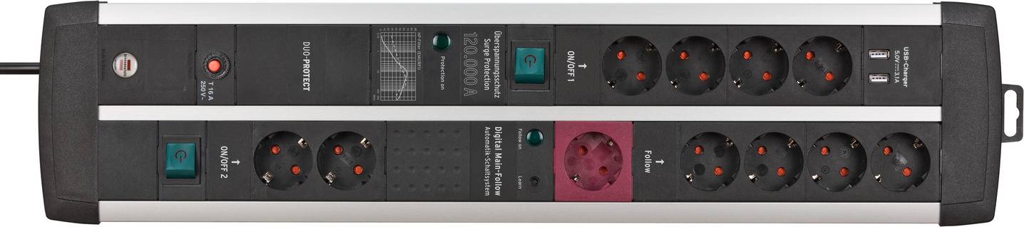 Brennenstuhl 1392000230 Main/Follow-Steckdosenleiste 11fach Schutzkontakt 1 St.