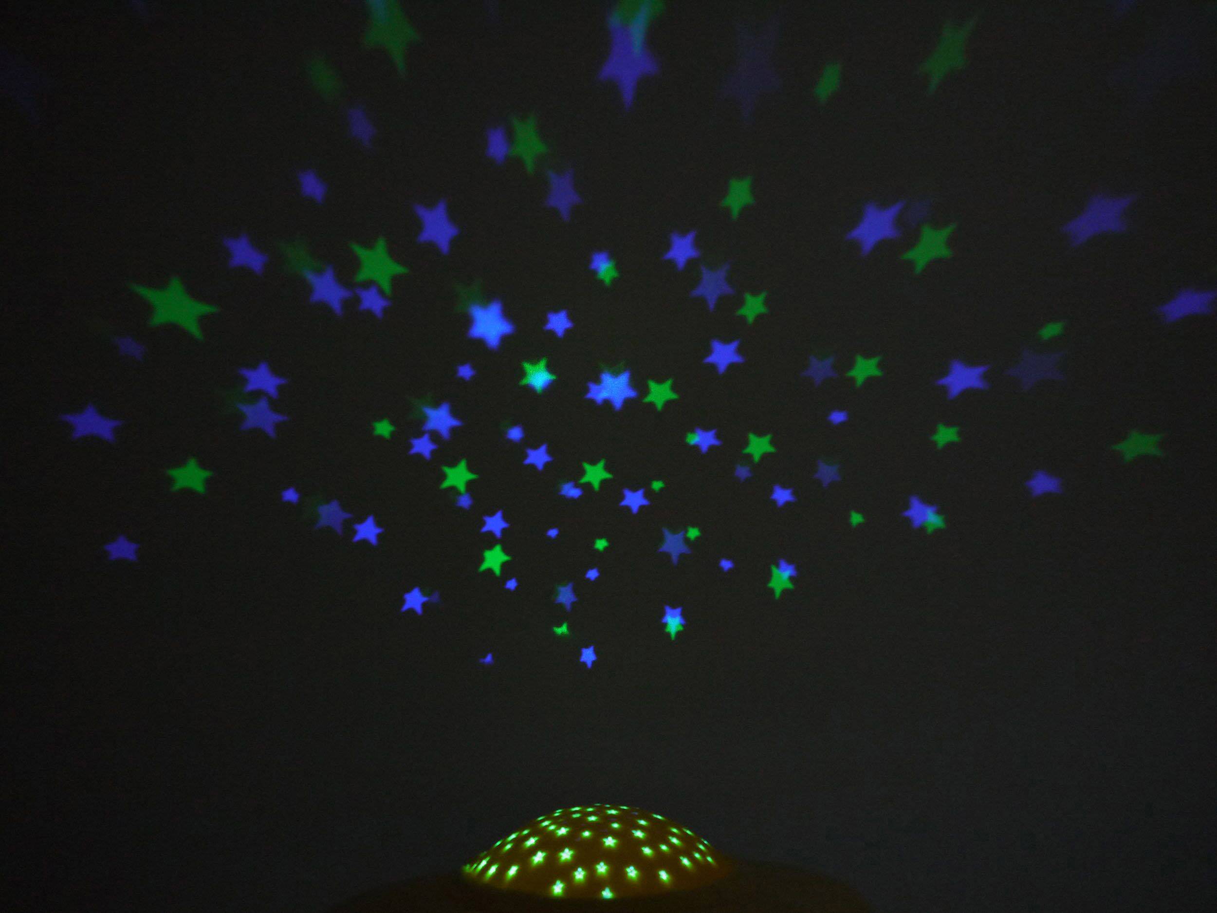 Niermann 80038 LED-Nachtlicht mit Projektor Stern Plüschstern LED Gelb